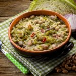 soup with rice savoy cabbage and beans